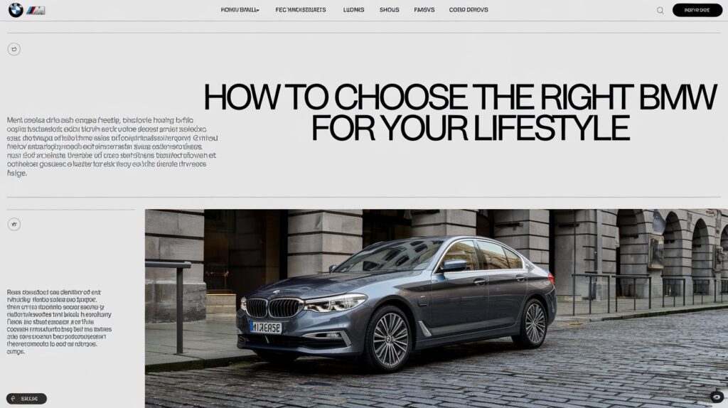 How to Choose the Right BMW for Your Lifestyle